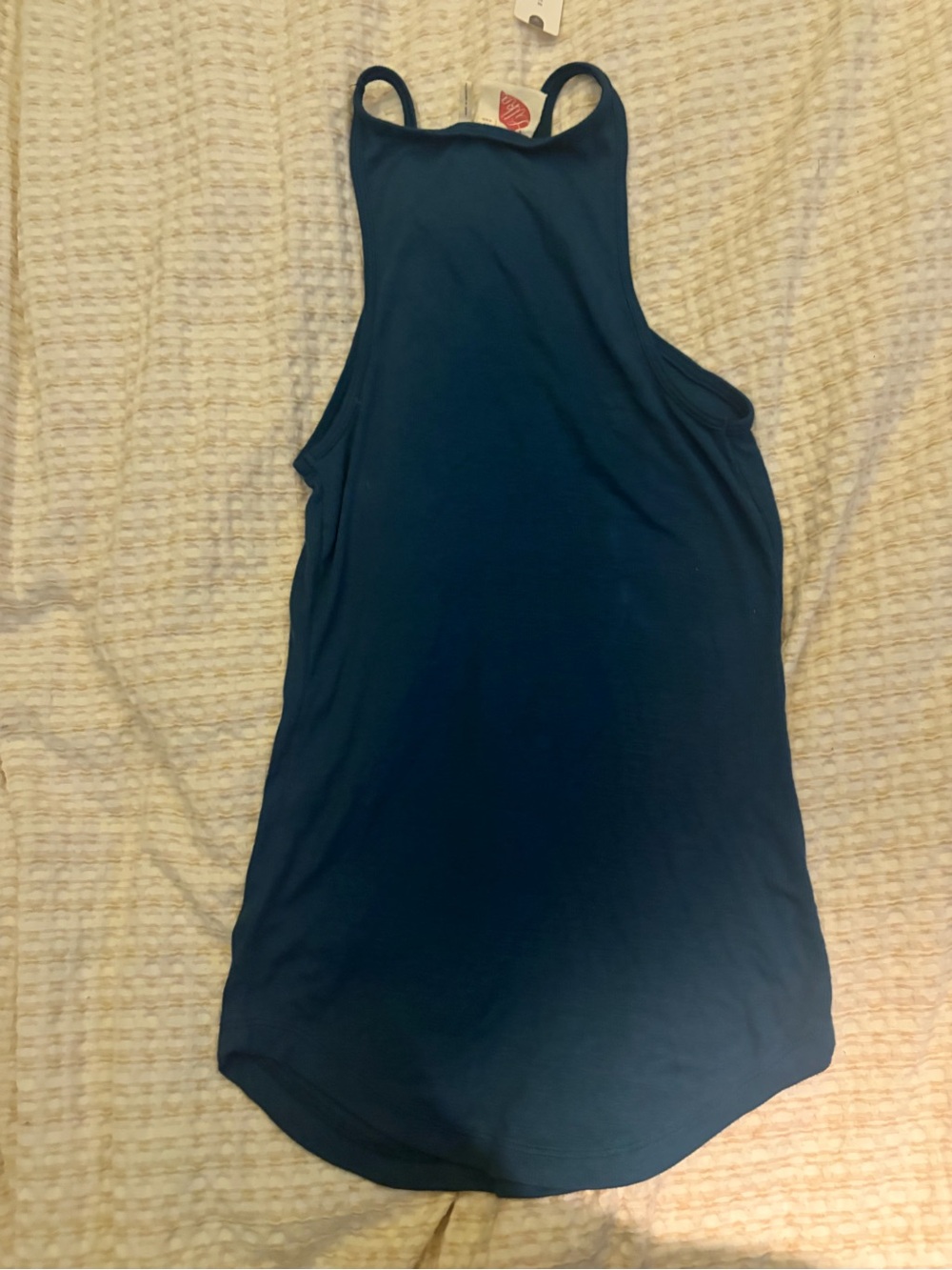 NWT Anthropologie Lilka Teal Ribbed High-Neck Tank Top - Picture 7 of 11